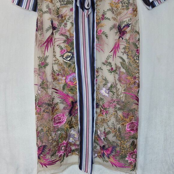 Aratta Jade Embroidered Mesh Duster Size XS - Picture 6 of 16